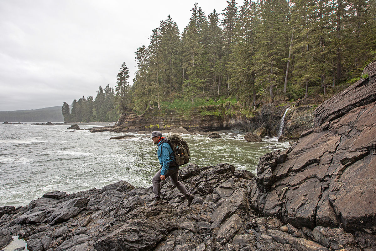 Arc'teryx Ralle Jacket (hiking along shoreline)